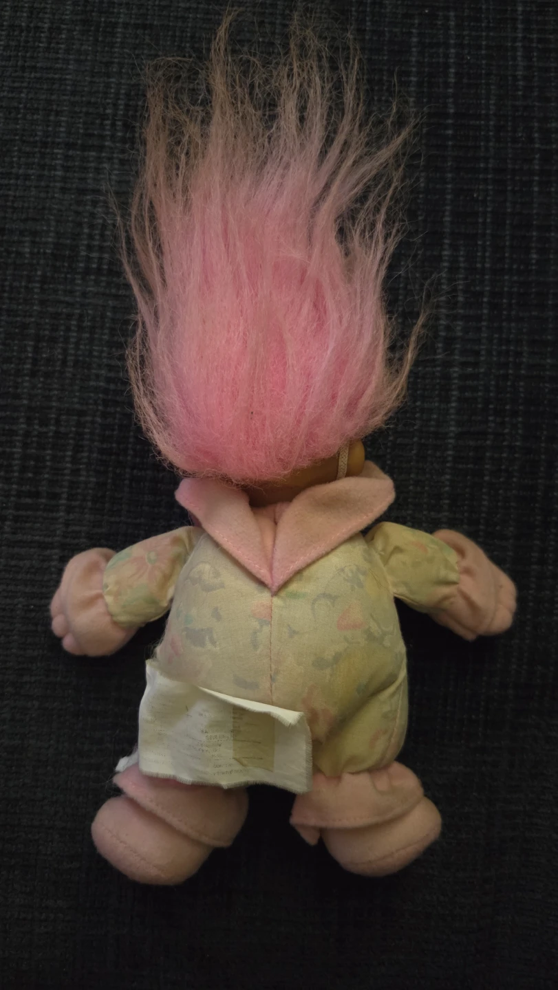 Vintage Troll Doll with Pink Hair and Bunny Outfit - photo 2
