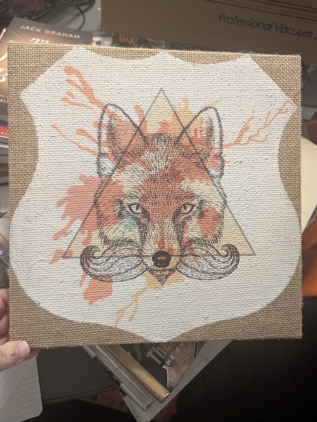 Canvas Wall Art - Fox with Moustache