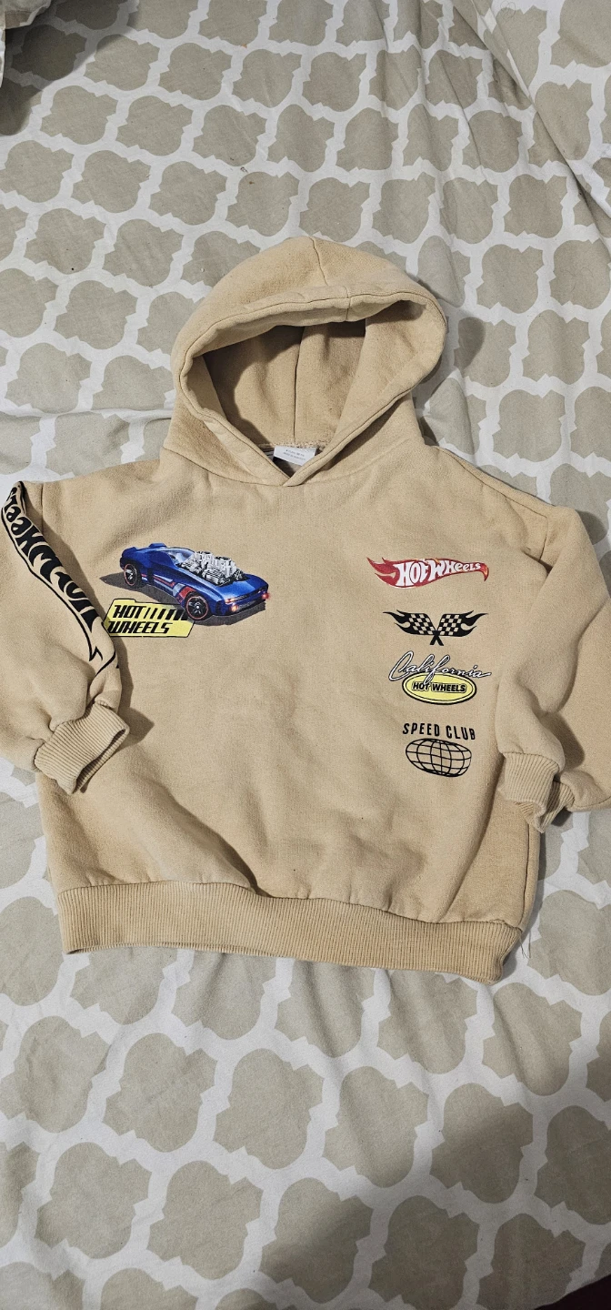 Zara Hot Wheels Hoodie - Tan, 3 Years - photo 3
