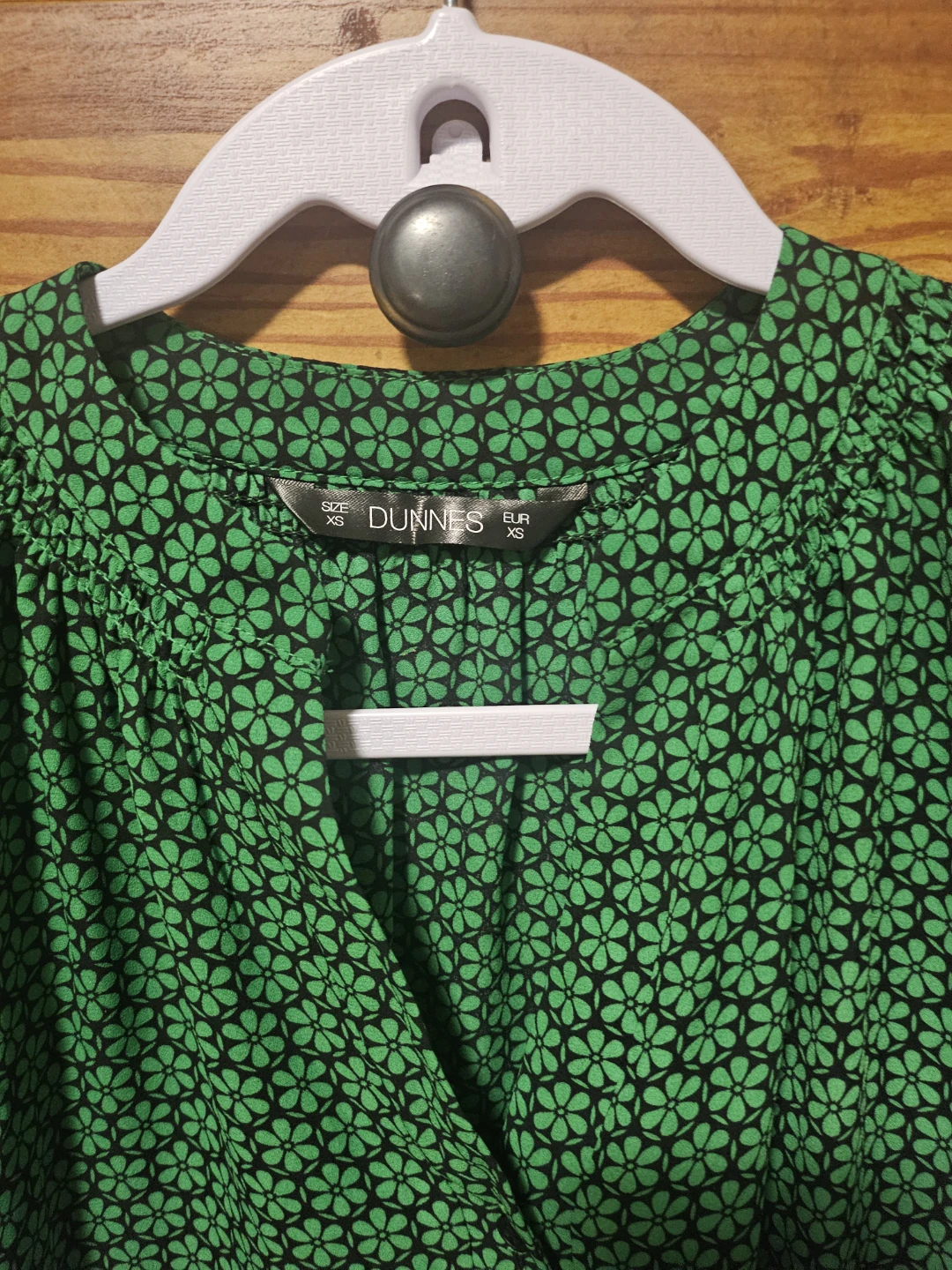 Dunnes Stores Green Floral Blouse - Size XS