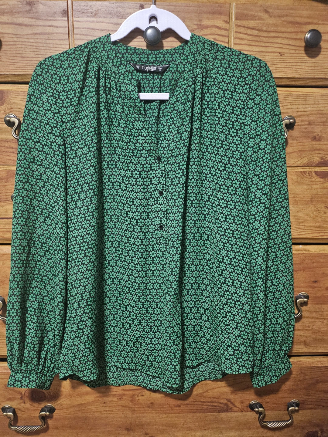 Dunnes Stores Green Floral Blouse - Size XS - photo 2