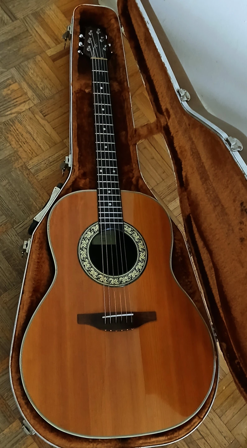 Late 60s early 70s Ovation Acoustic Guitar with Hard Case