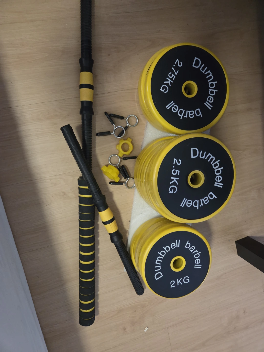 Adjustable Dumbbell and Barbell Weight Set