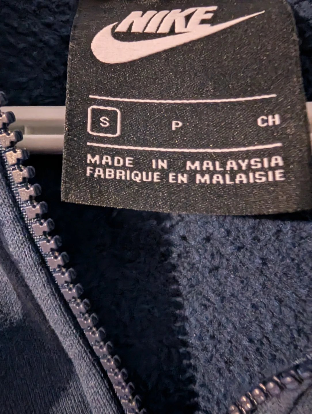 Nike Navy Blue Full Zip Hoodie - Size S - photo 2