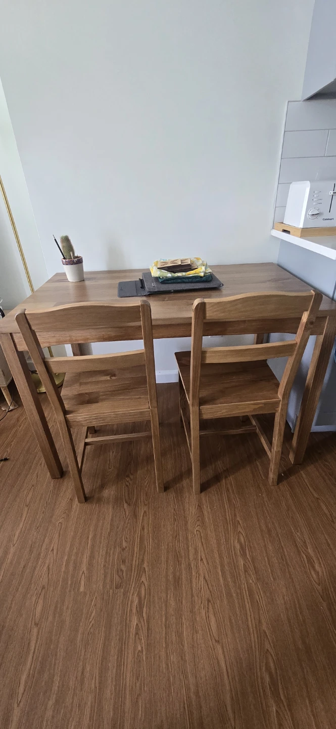 Wood Dining Table and Chairs Set
