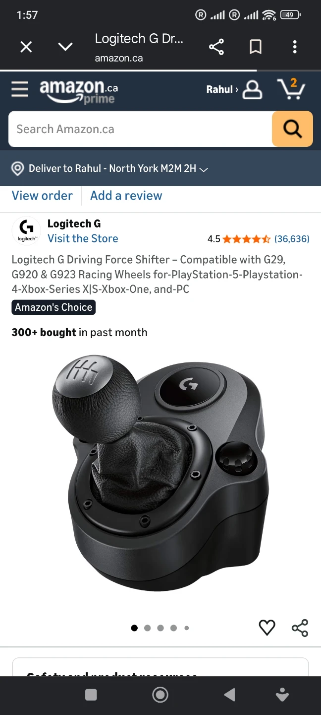 Logitech G923 TRUEFORCE Racing Wheel and Pedals - photo 2