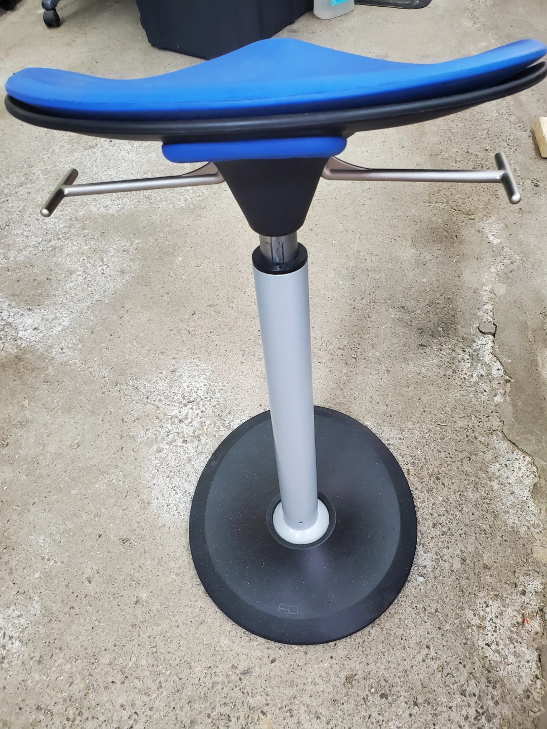 Blue Adjustable Standing Ergonomic Desk Stool - photo 2