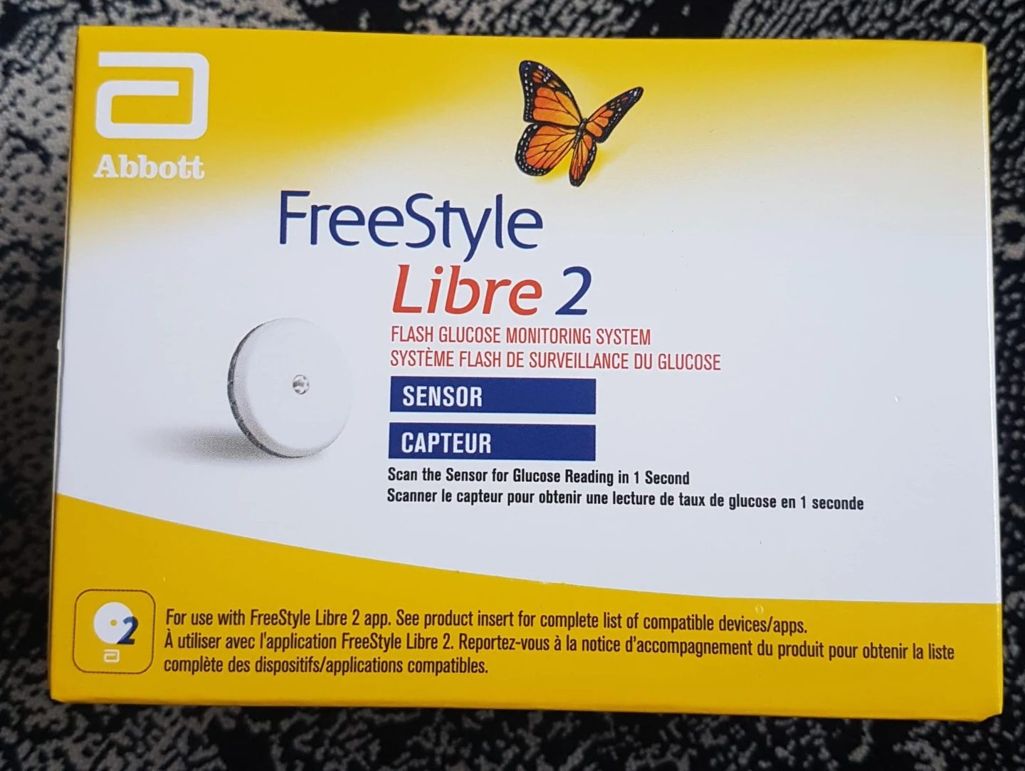 Abbott FreeStyle Libre 2 Flash Glucose Monitoring System Sensor
