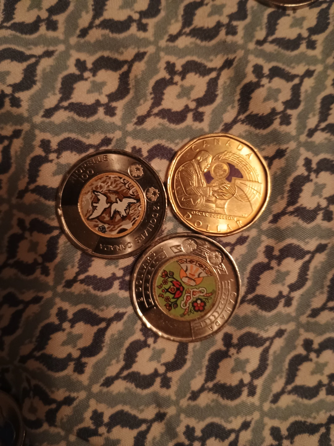 Set of 3 Canadian Loonie & Toonie Coins(sold as set)