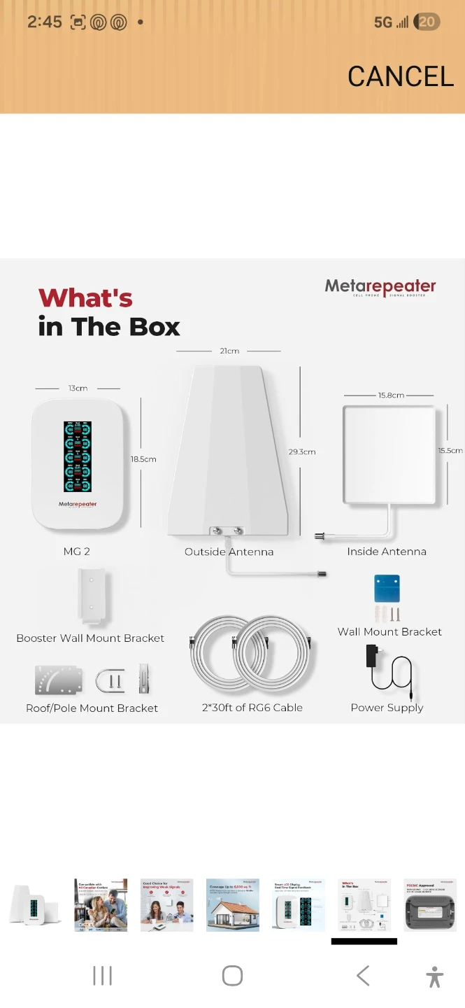 Metarepeater Cell Phone Signal Booster Kit