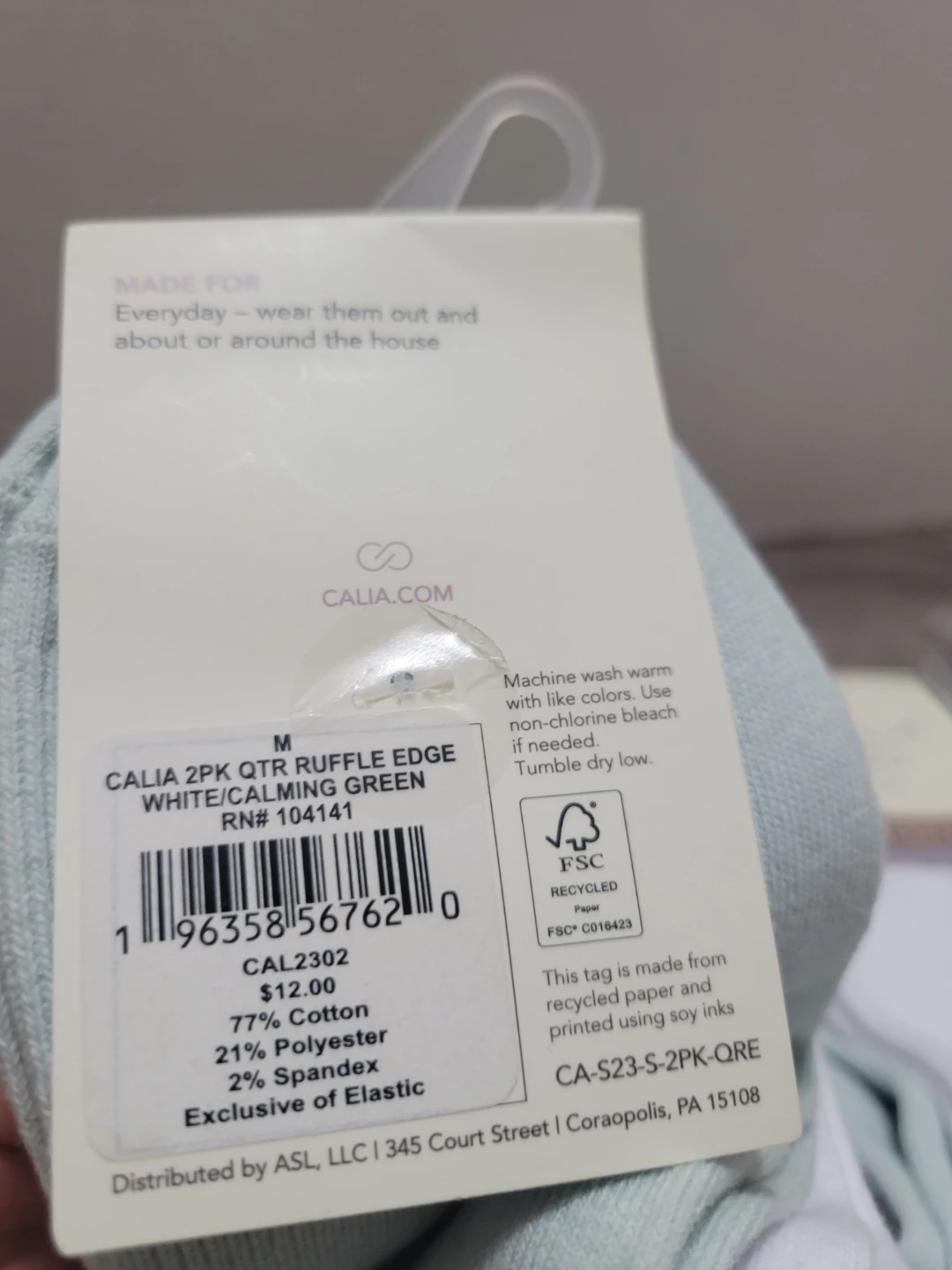 Calla Women's Quarter Crew Socks, Size M bundle - photo 3