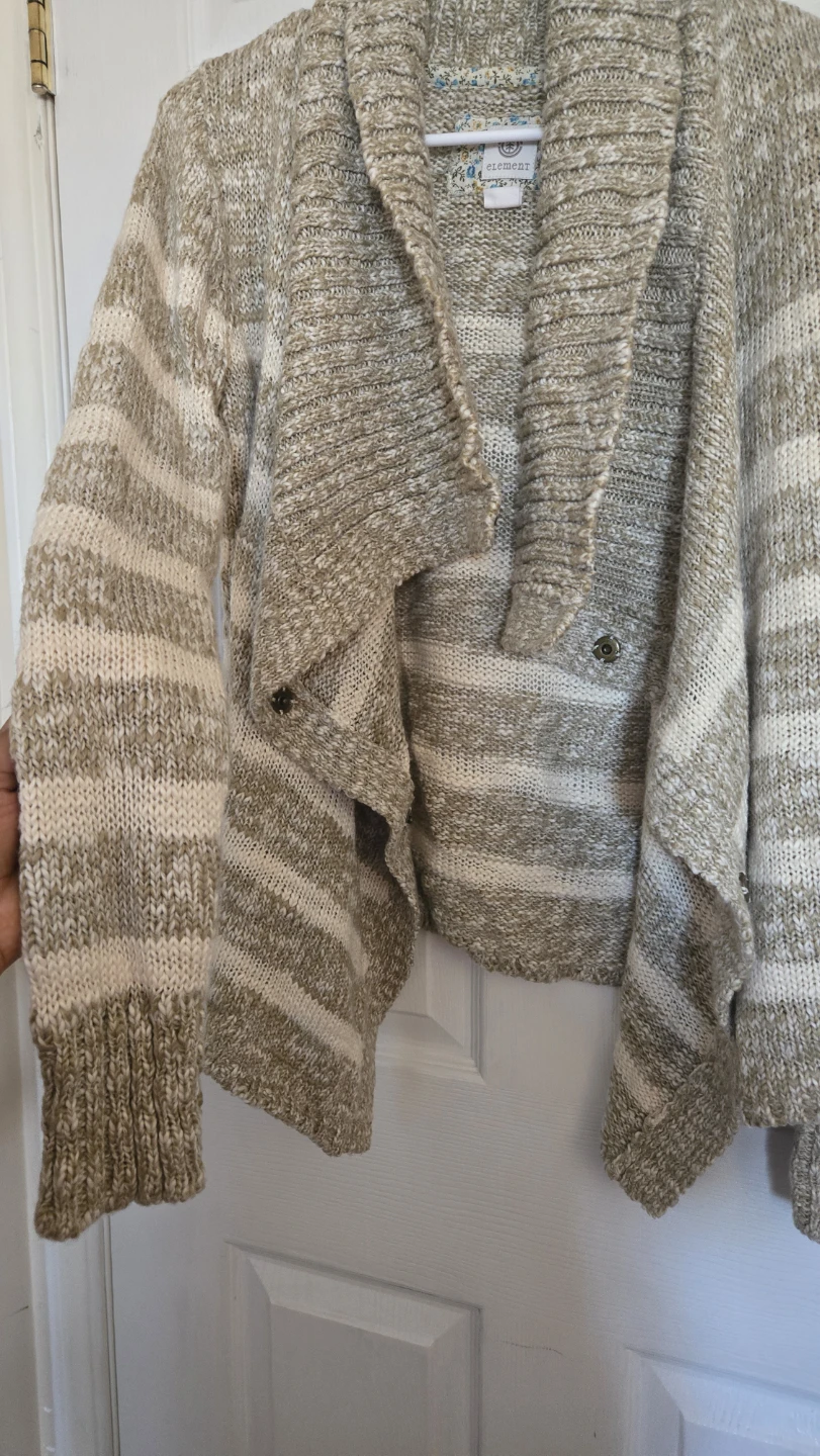 C Element Women's Striped Open Front Cardigan - photo 2