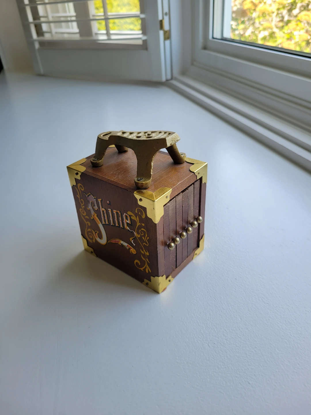Vintage Shoe Shine Wood Cork Coaster Set