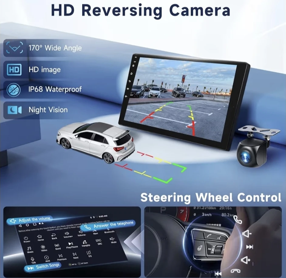 Android 13 Car Stereo Receiver with Backup Camera - photo 3