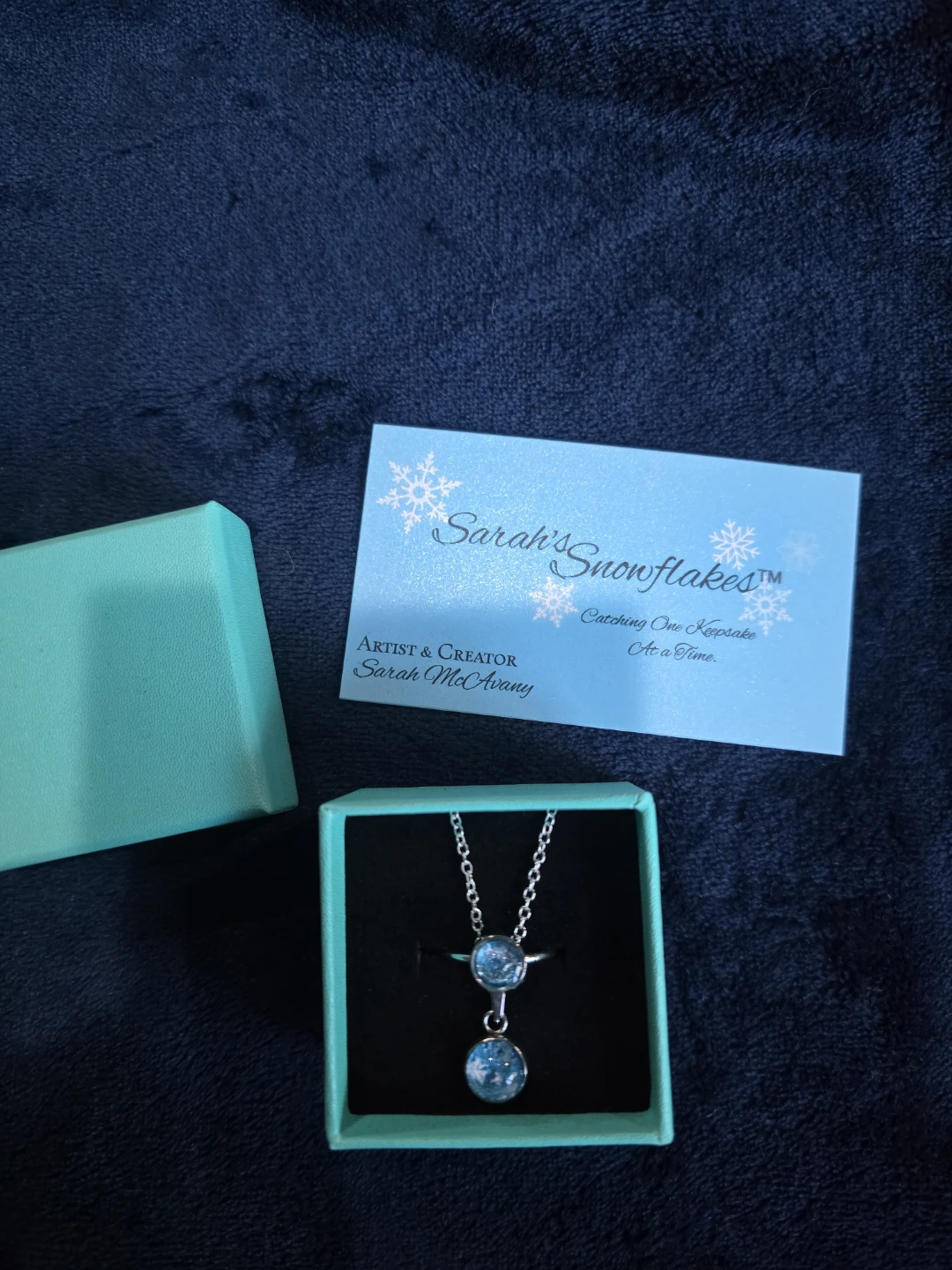 Real Preserved Snow ring & necklace set - photo 2