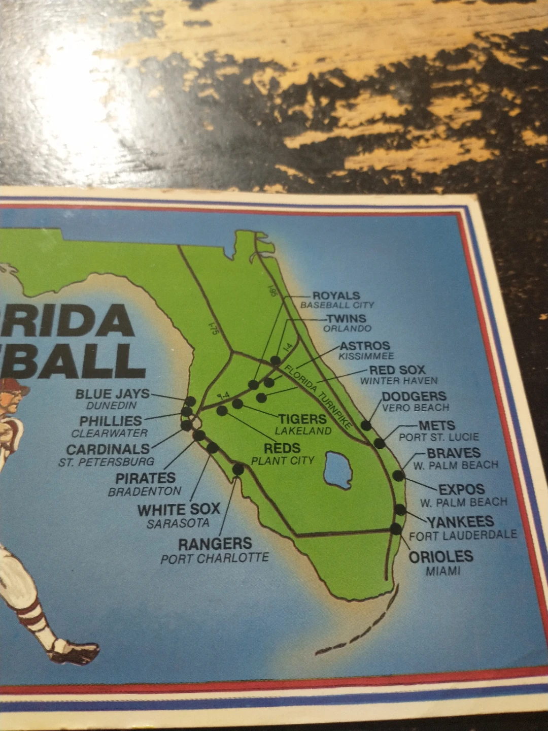 Florida Baseball Postcard - Spring training map - photo 2