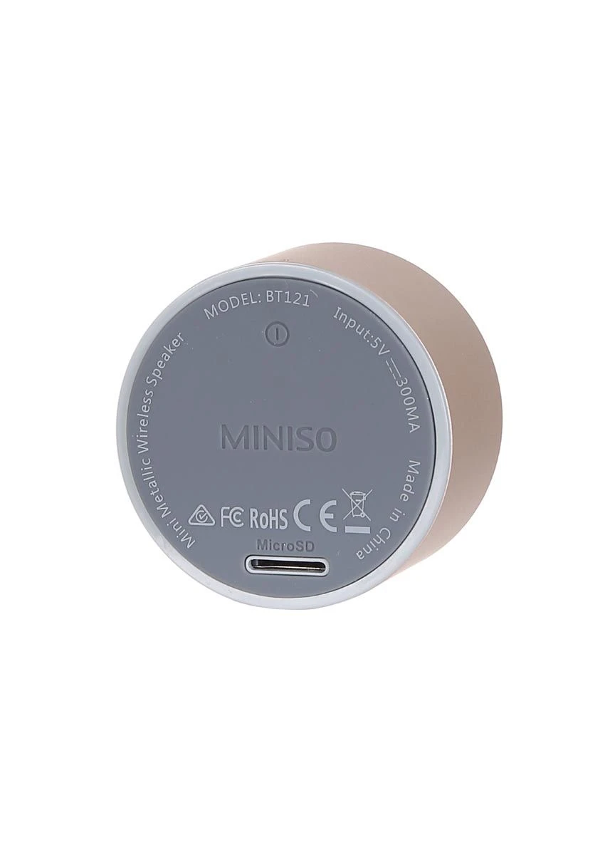 MINISO Mini Metallic Wireless Speaker Gold - photo 4