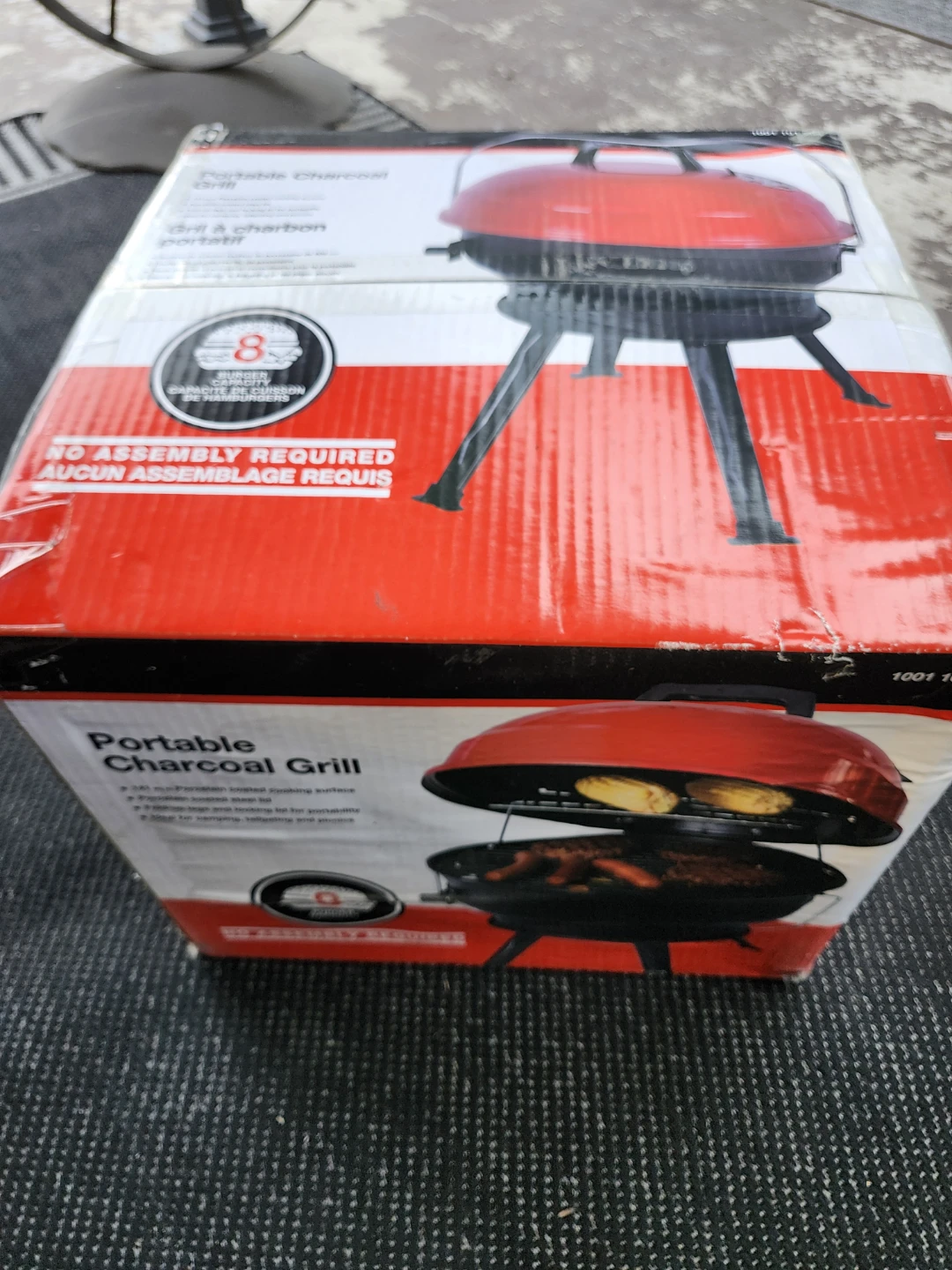 Portable Charcoal Grill - Red - photo 2