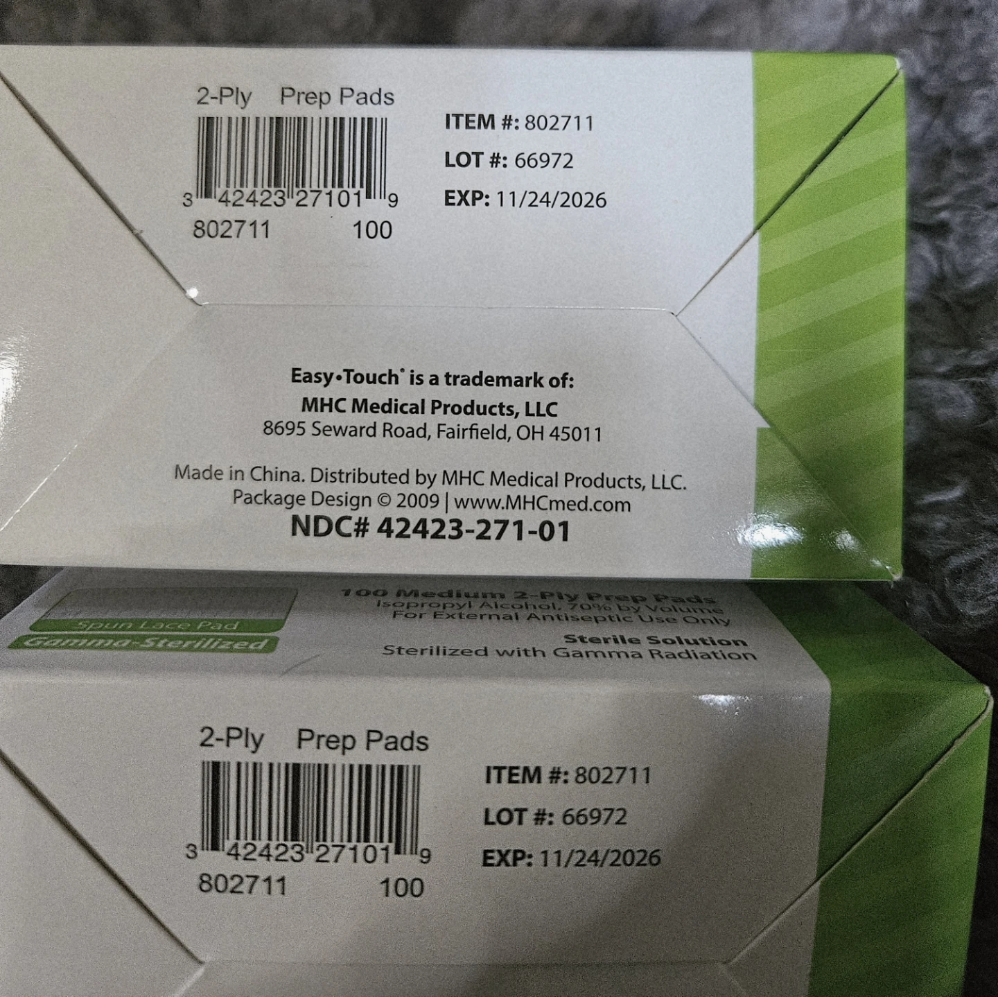 #NIB Easy-Touch Alcohol Prep Pads - Medium 2-Ply (100 Count) - photo 2