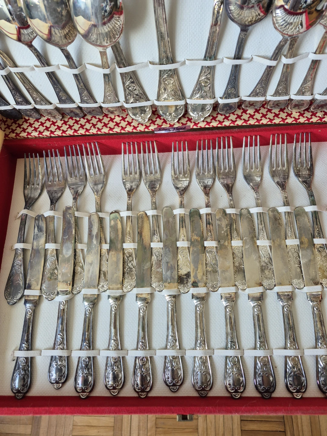 Silver Plated Cutlery Set with Case - photo 2