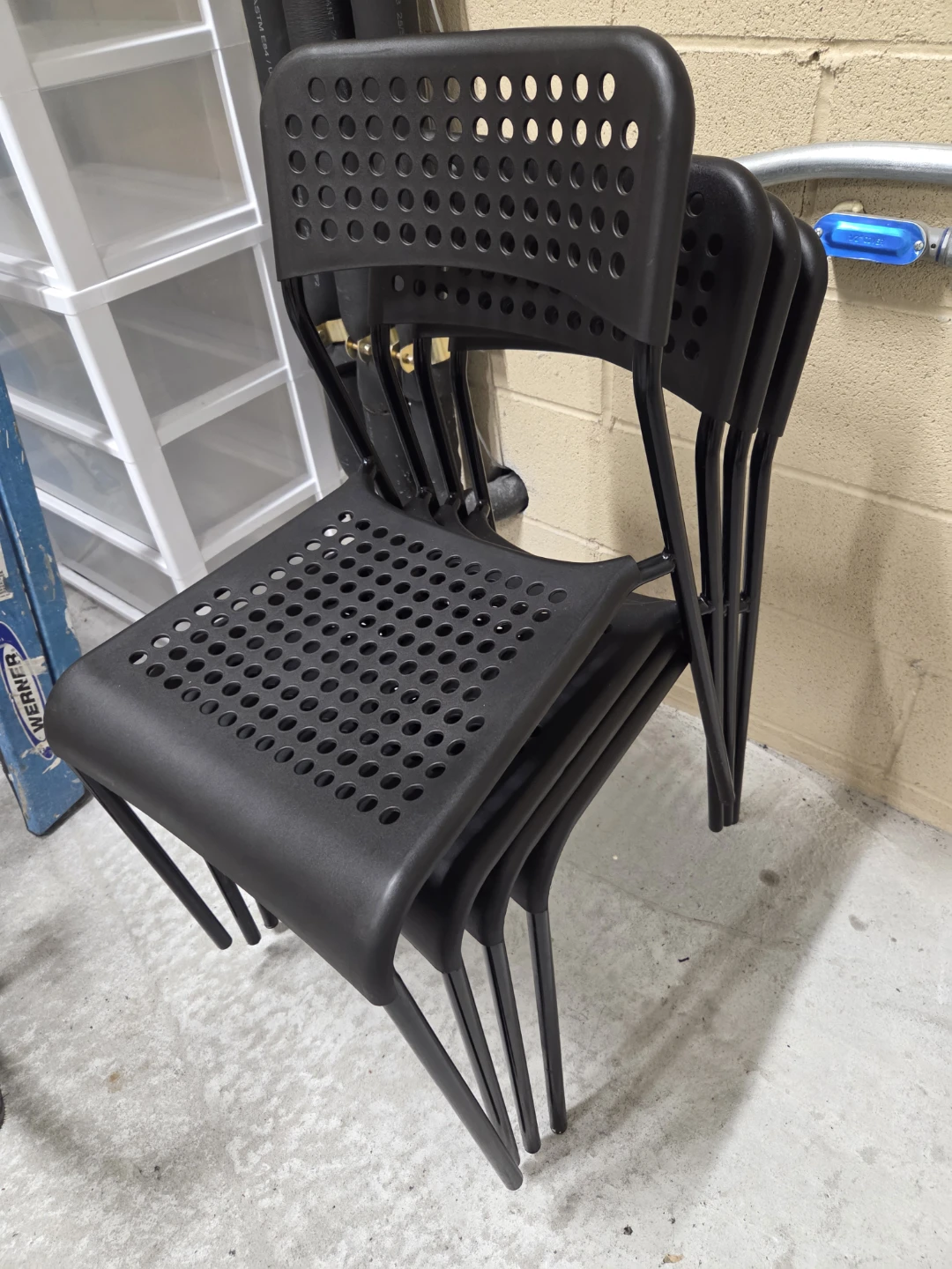 Black Stackable Chairs (Set of 4) - photo 2