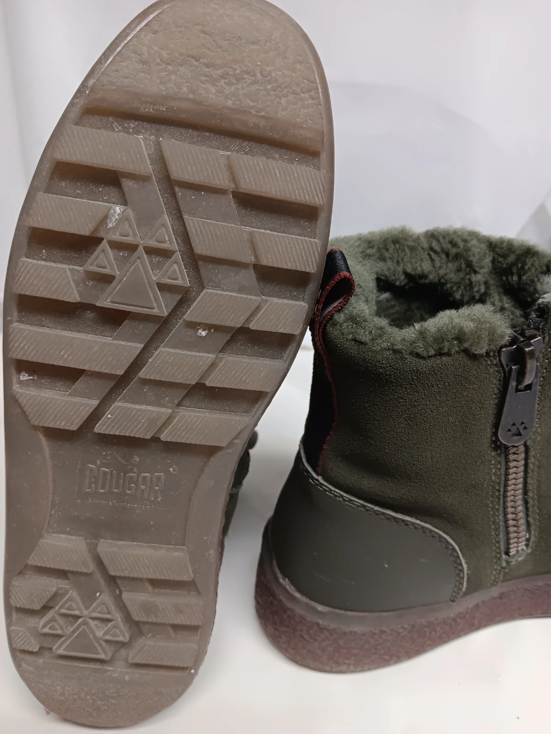 Green Suede Fur Lined Winter Boots - photo 2