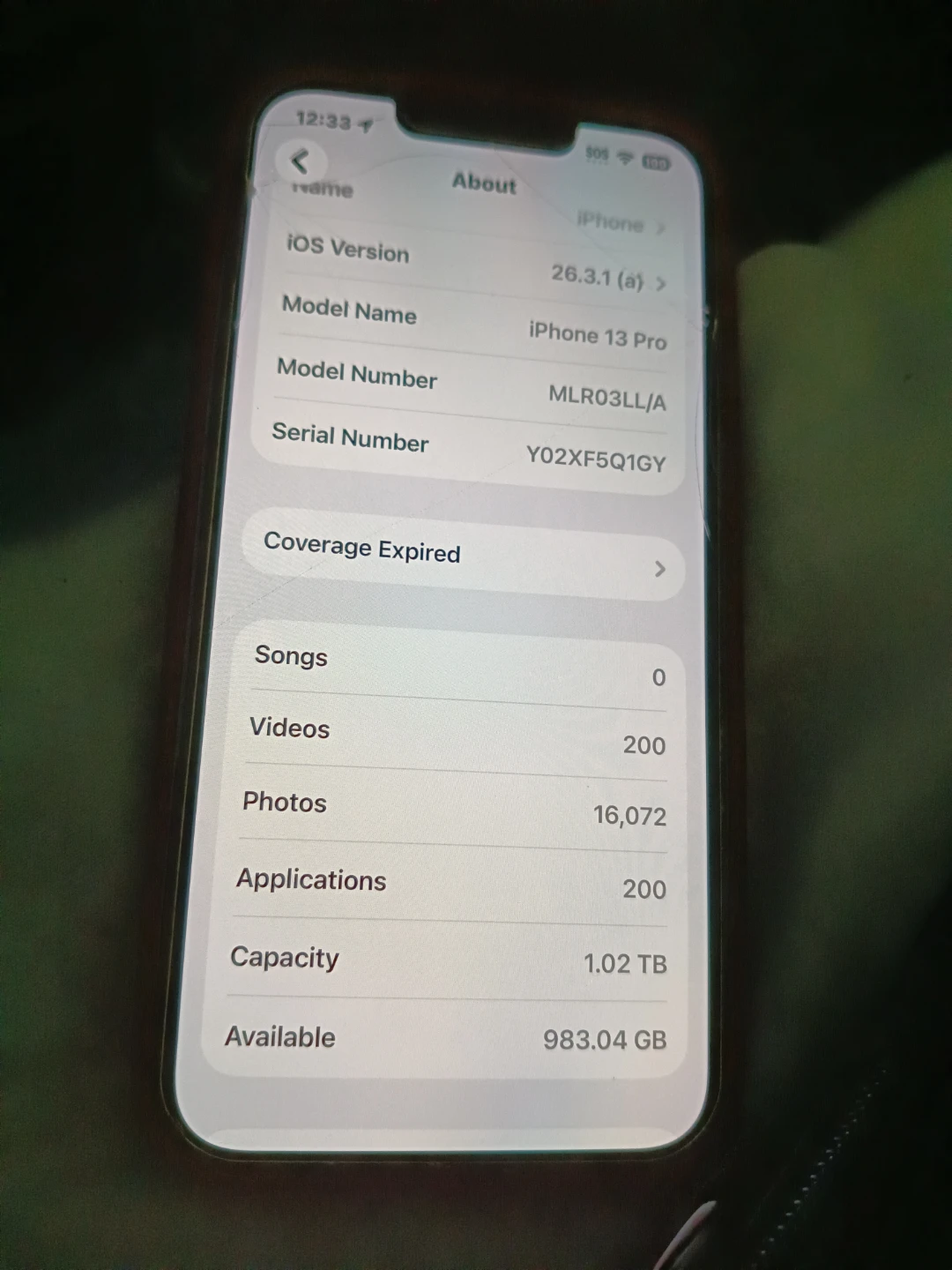 iPhone 13 Pro 1.02 TB