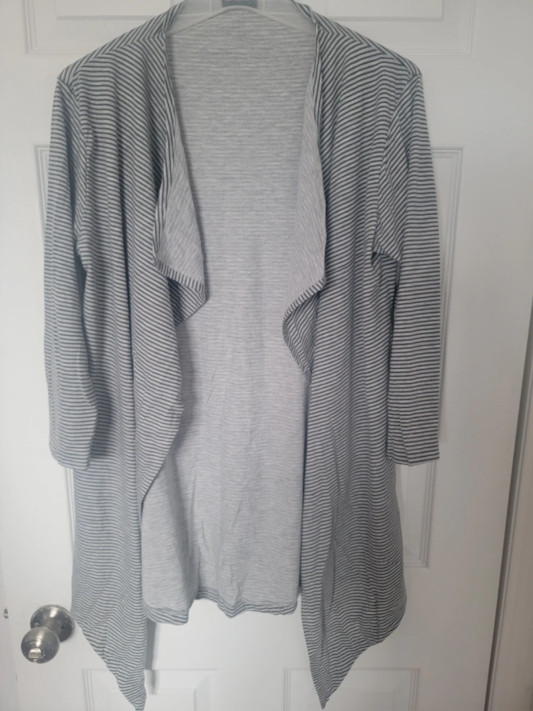 Striped Open-Front Cardigan freesize