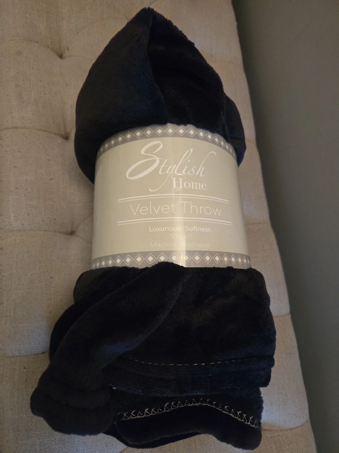 Stylish Home Velvet Throw Blanket 50 x 60