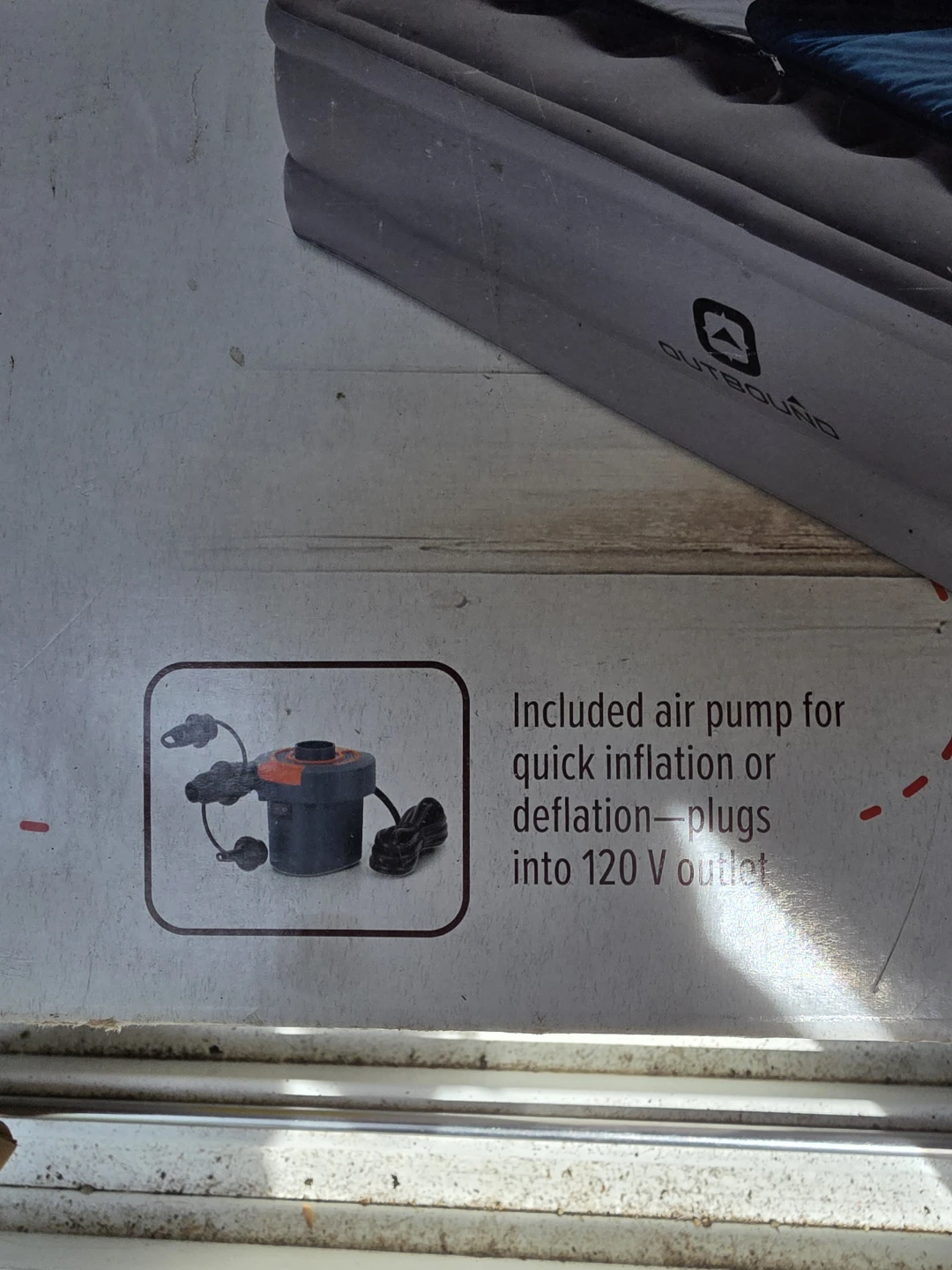 Outbound Queen Double-High Airbed with Electric Pump - photo 2