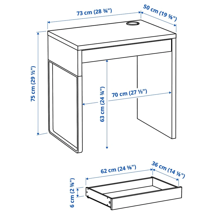IKEA Micke Computer Desk - Black-brown - photo 4