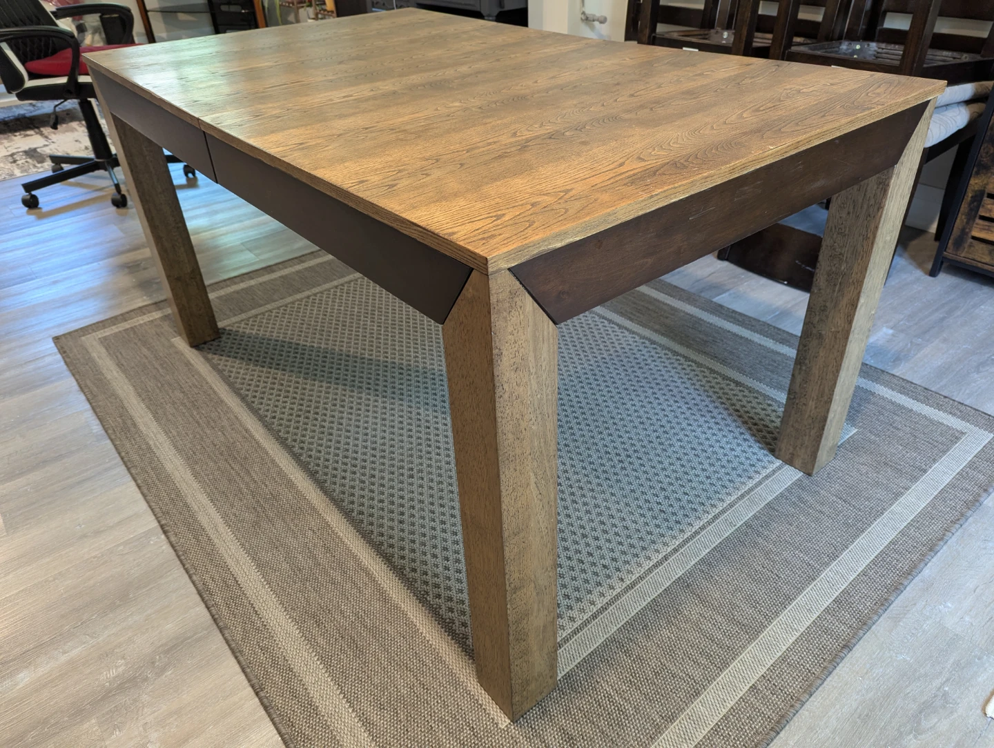 Wood Extendable Dining Table + 6 Chairs - photo 4