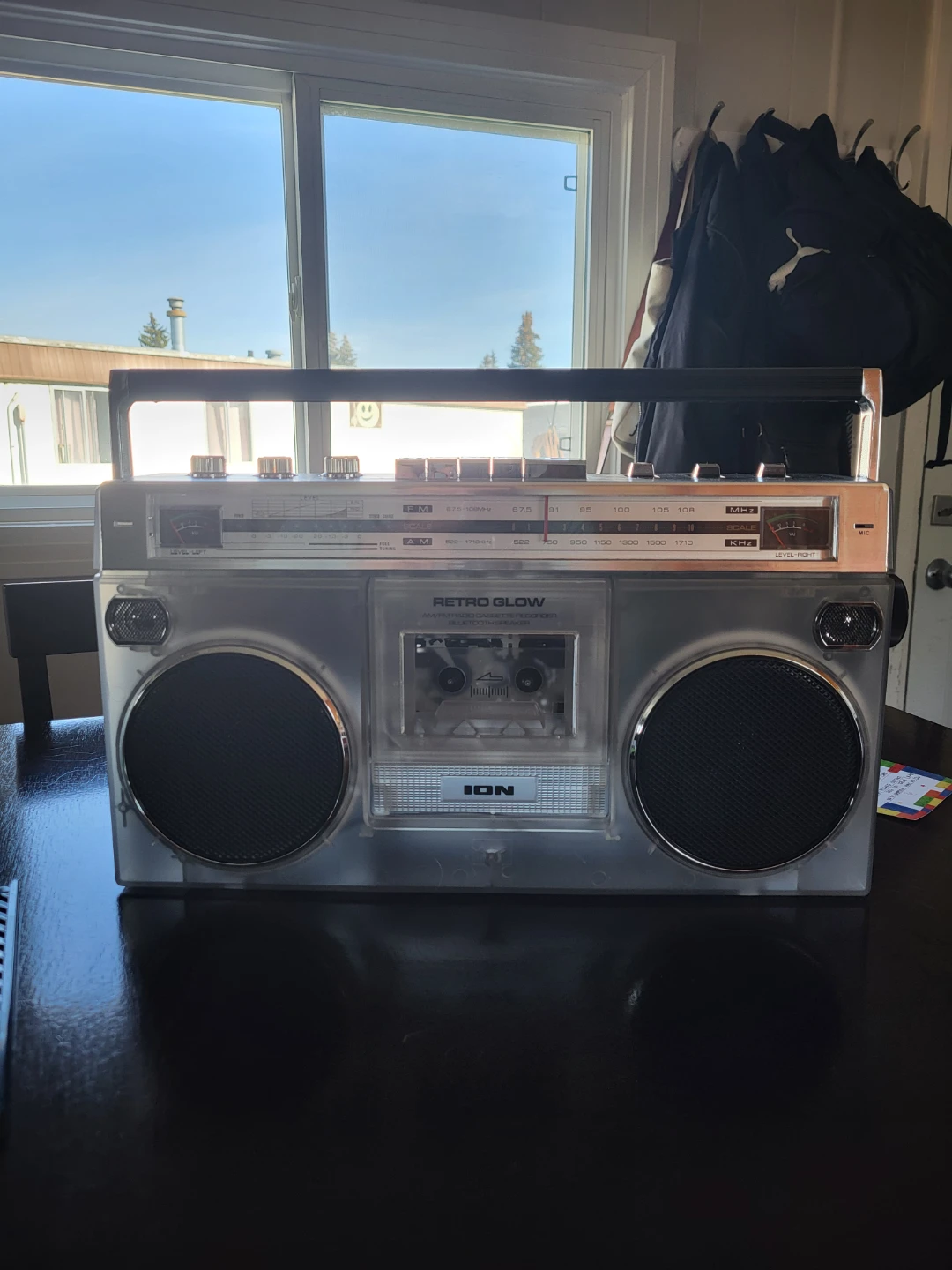 ION Retro Glow Wireless Translucent Boombox with Bluetooth
