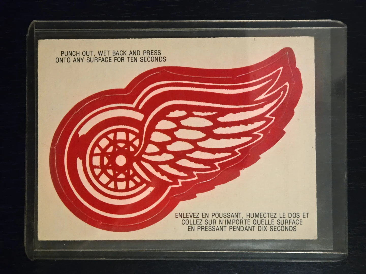 1972/73 And 1973/74  Red Wing Logo Sticker Inserts EX-NRMT - photo 4