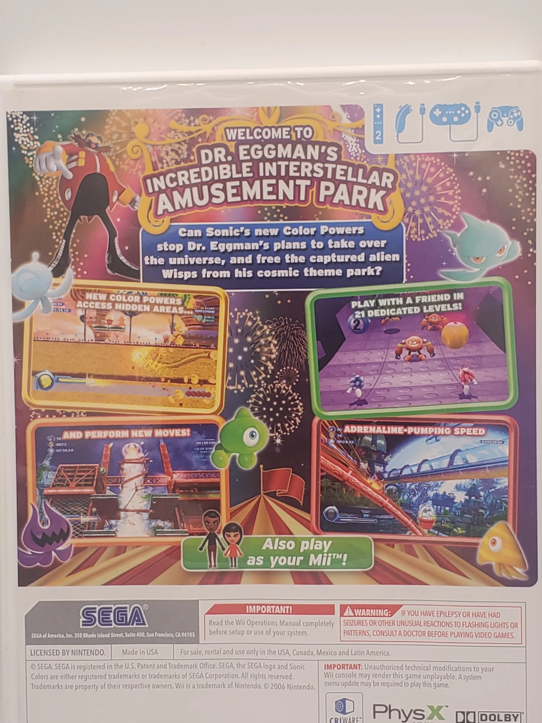 Sonic Colors Wii - photo 2