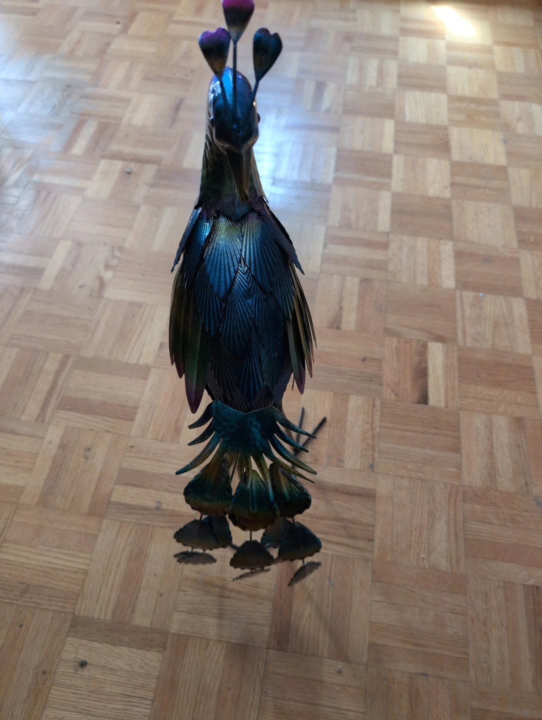 Decorative Metal Peacock Figurine