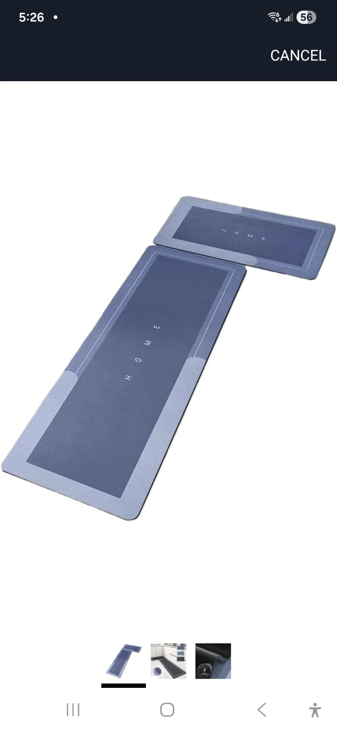 Set of 2 Anti-Slip Kitchen Mats