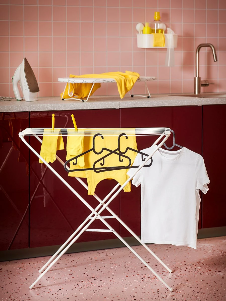 White Folding Clothes Drying Rack - photo 5