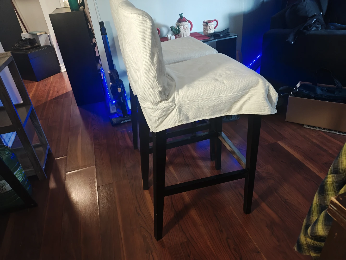 Pair of White Bar Stools - photo 2