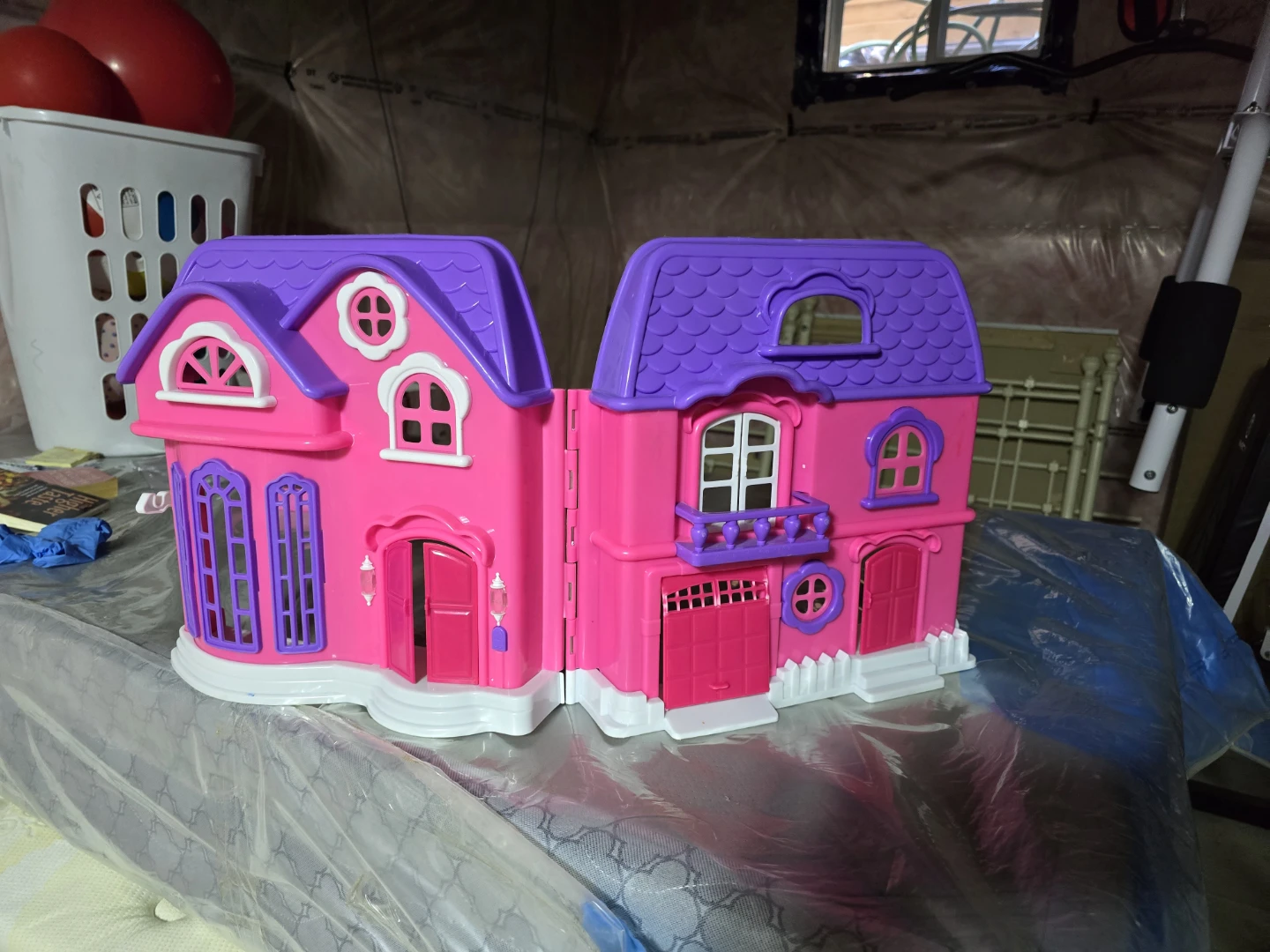 Pink and Purple Foldable Dollhouse