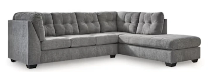 Grey Sectional Sofa with Ottoman - photo 4