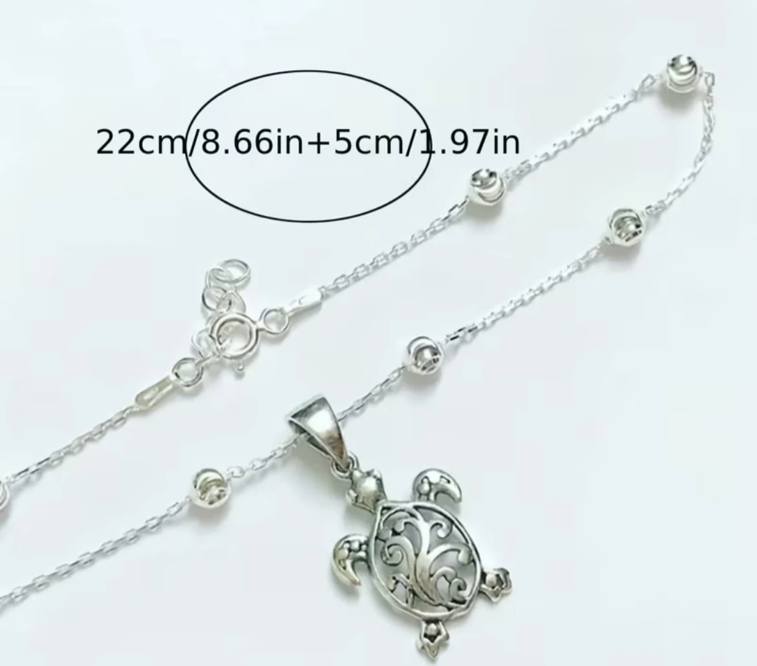 Stylish Alloy Turtle Bead Chain Ankle Bracelet - photo 3