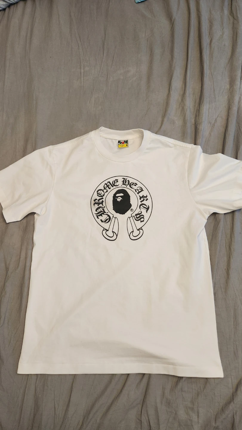 A Bathing Ape x Chrome Hearts White T-Shirt - Size M