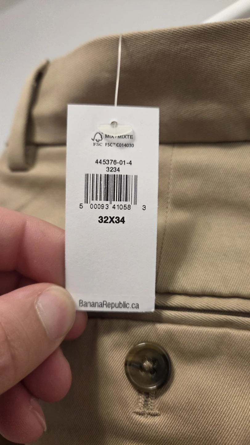 Never Worn !Banana Republic Rapid Movement Chino - 32W x 34L - photo 4