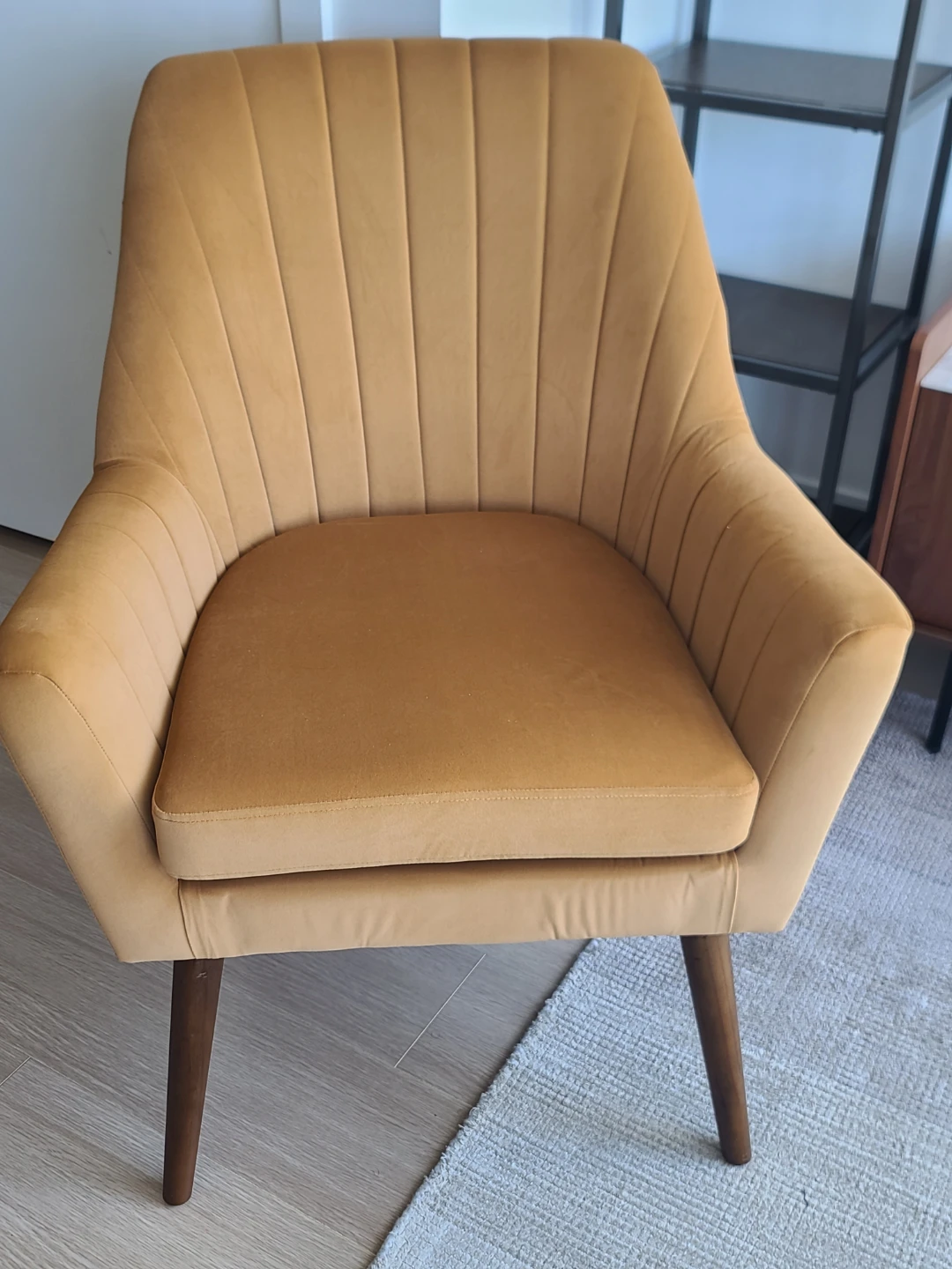 Accent Chair - Mustard Yellow Velvet