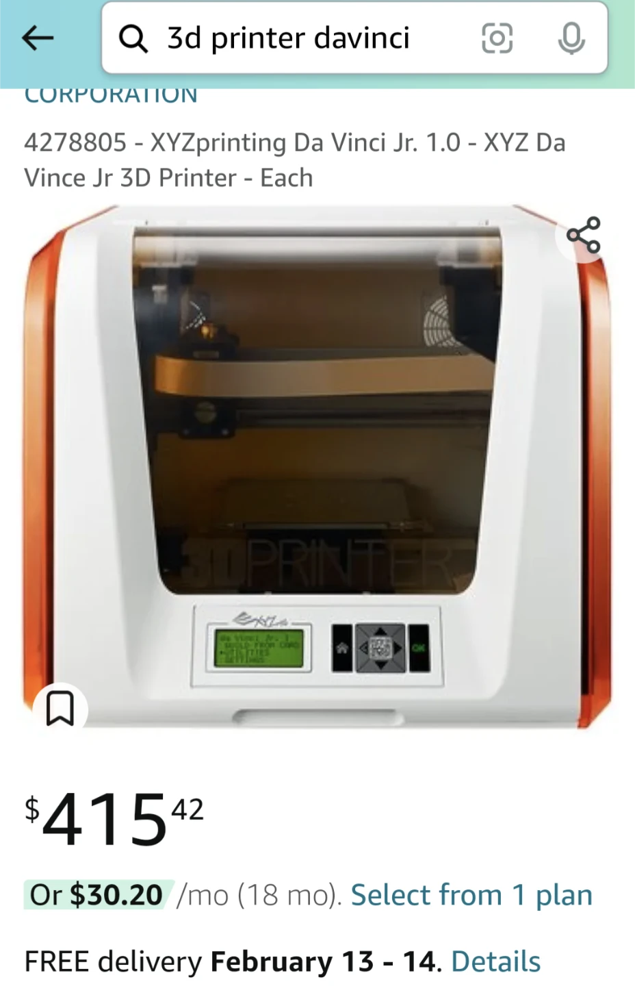 XYZ Da Vinci Jr. 1.0 3D Printer - photo 4