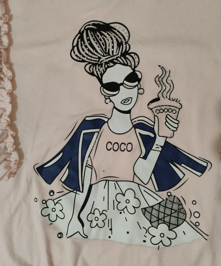 Ko Ko Ailis Pink T-Shirt with Graphic Print - Size M