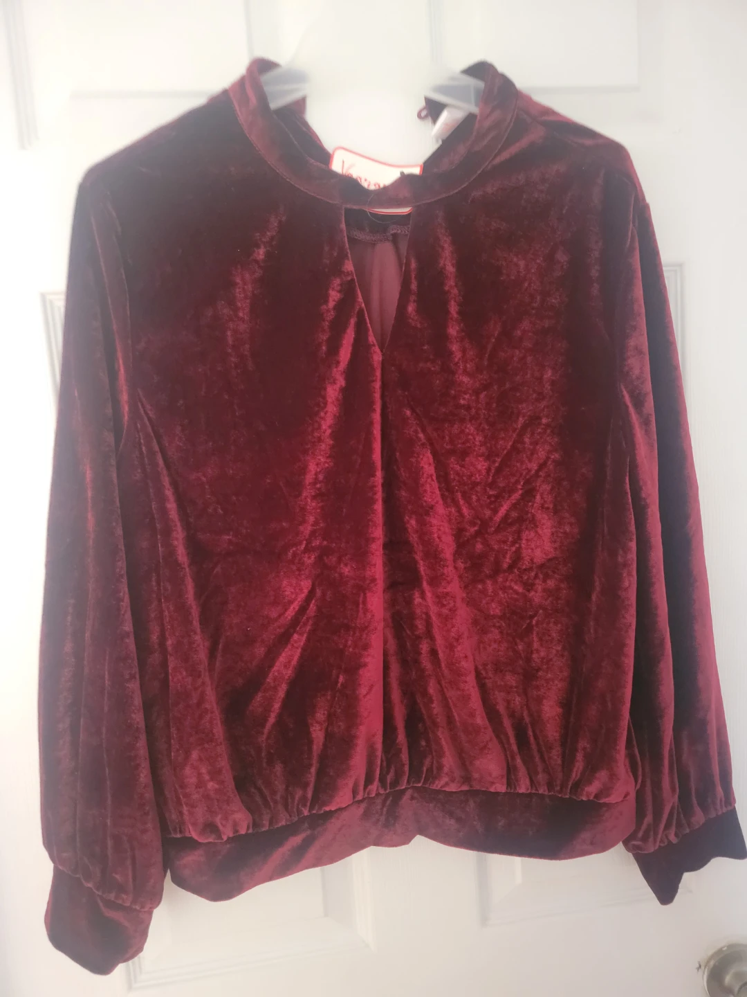 Velvet mock neck top freesize - M to Large