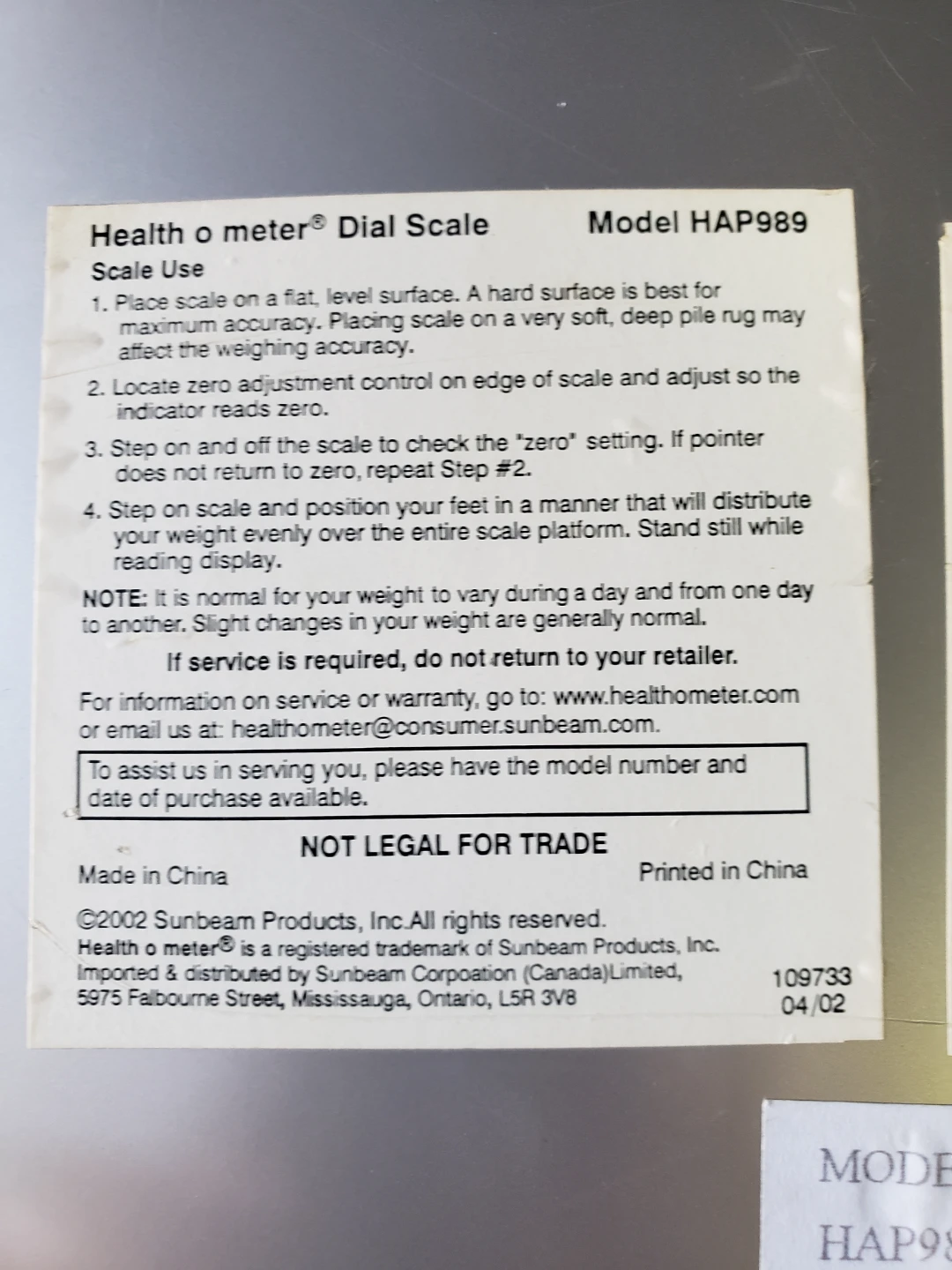 Health o meter Dial Scale - photo 4