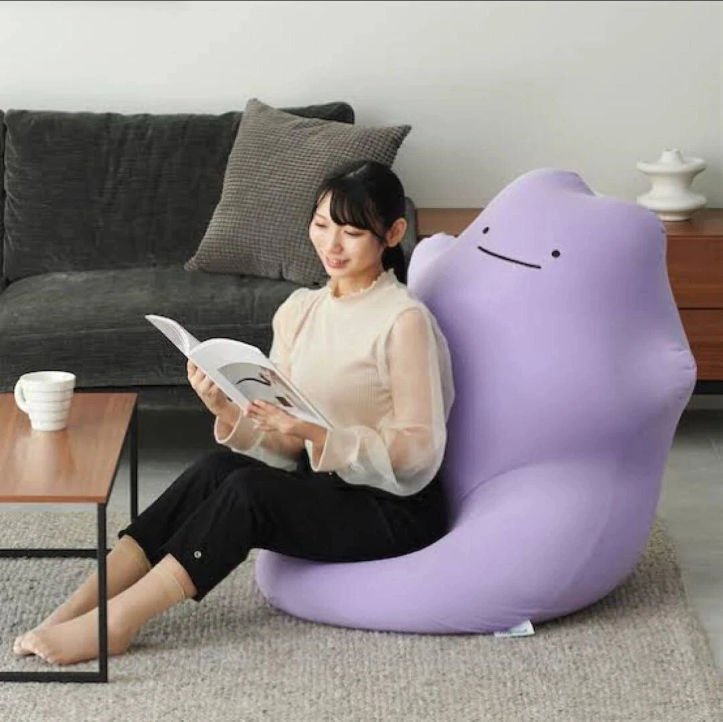Pokémon Ditto Giant Bean Bag Chair By Yogibo (Rare Collectible)
